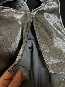 Sparkling Silver Crop Blouse