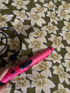 Pink Hair straighten and curly