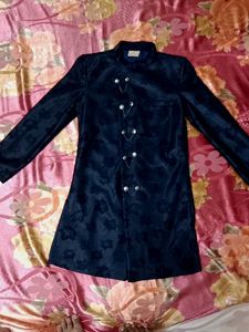Elegant Navy Blue Nehru Jacket