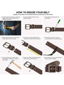 Western Style Embossed Leather Belt