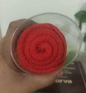 Soft Red Towel Flower Gift