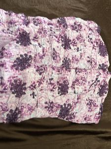 Purple Floral Mini Dress