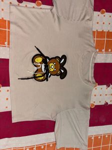 Cute Teddy Bear Graphic crop T-Shirt