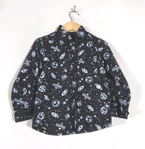 Black Printed Shirt (Boy's)
