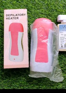 Waxing Kit With Heater And Wax Strip