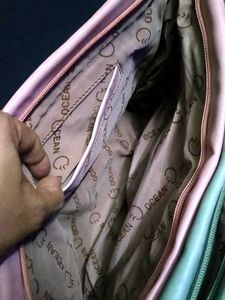 👜 Shoulder Bag | side1-Pink | Side2- Pista Green