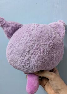Cute Purple Kuromi Head Plush Toy