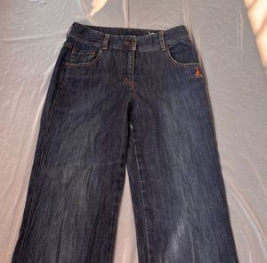Low rise blue wash Jeans