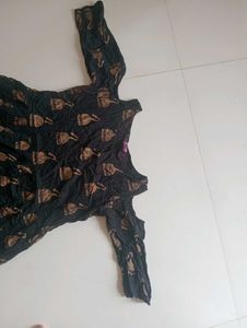 Stylish Cold Shoulder Ethnic Gown