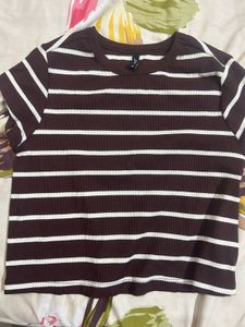 Striped Cropped T-Shirt