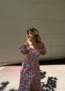 cherry 🍒 print long dress