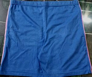 Comfortable Blue Shorts with Pink Stripes