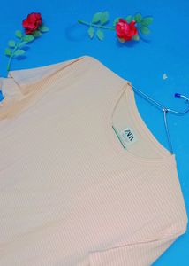 Tshirt In Baby Pink Colour With Stretchable Fabric