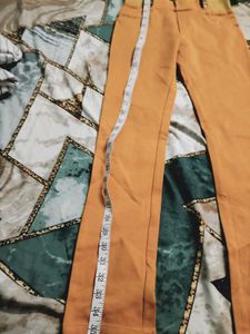 Orange Casual Pants