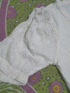 White Puff Sleeve Top