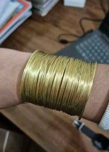 Golden Wire Stackable Bangles