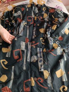 Abstract Print Coat