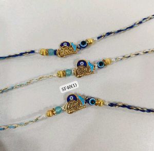 Bro Rakhi Bracelet with Evil Eye Charm