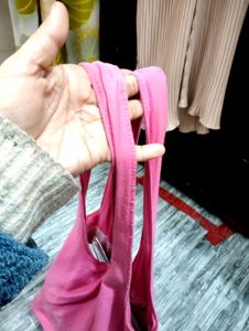 Pink Tote Bag with Sequins
