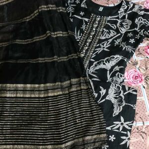 Elegant Black Kurta Set with Dupatta