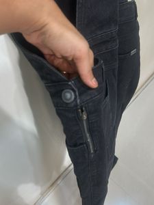 Black Denim Dungree Overalls for Women