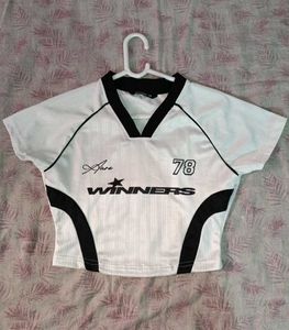 White Y2K Crop Top