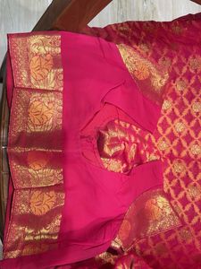 Vibrant Pink Banarasi Silk Saree