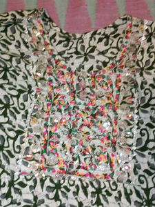 Embroidered Cotton Kurta