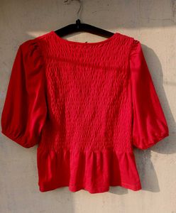 Red Casual Top 💋🛍️