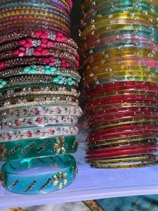 Beautiful all set glass bangles combo
