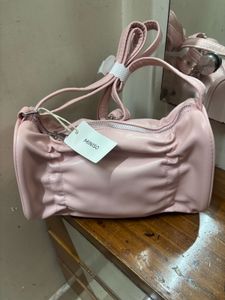 Cute Pink Ruched Hobo Sling Bag