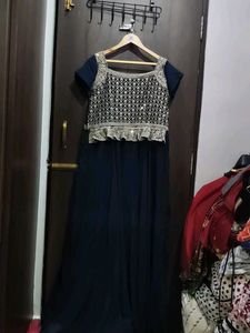 Elegant Navy Embroidered Lehenga Choli