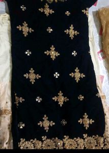 Navy Blue Kurta  Sharara Pant dupatta