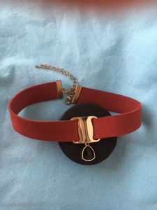 Red Suede Choker