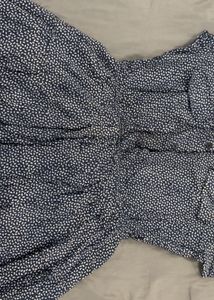 flared short dress with waist tug