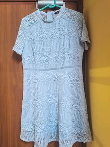 FabAlley Women's Lace Skater Mini Casual Dress (Si