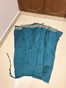 Teal Embroidered Ethnic Skirt