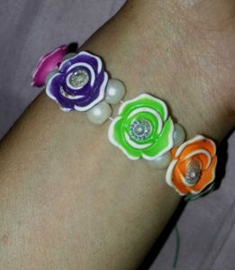 Floral Rose Charm Bracelet