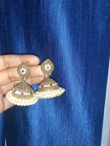 Jhumka Earrings - 2 pairs