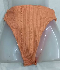 Orange🔥 Textured Bikini Bottom