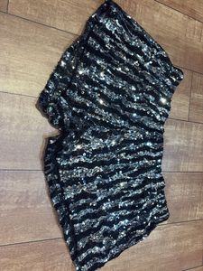 Sparkling zebra print Sequin Mini shorts