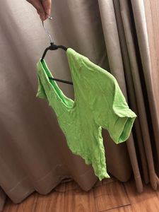 Bright Green Cropped Tee