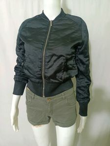 Women's Stylish Black Bomber Jacket Fixed Price