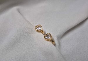 Heart-Shaped Ring with Clear Stone