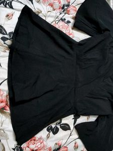 Chic Black Wrap Peplum Top