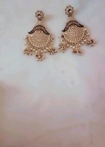 fixed price Elegant Pearl and Crystal cuff earring