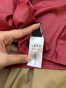 Cider Chic Red Faux Leather Top