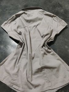 Grey Short Sleeve fitted Shirt