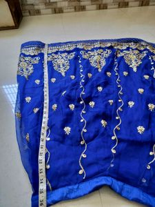 Royal Blue Embroidered rajputi Lehenga Ch