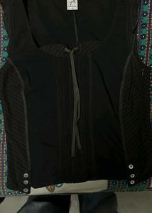 Stylish Black Pinstripe Top